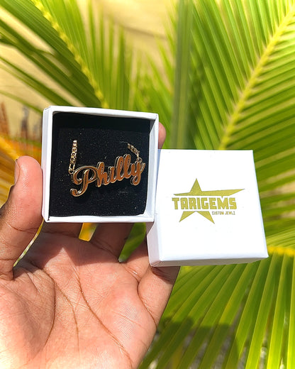Double Trouble Name Necklace