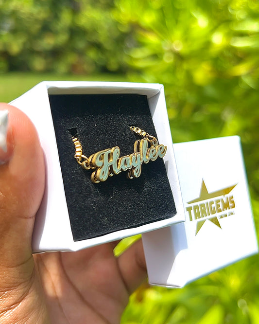 Double Trouble Name Necklace